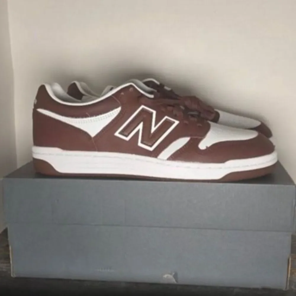 NWT New Balance 480 Low Brown White Leather Court Sneakers Retro BB480LHB SZ:12